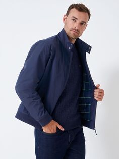 Классическая куртка Харрингтон Crew Clothing, темно-синий