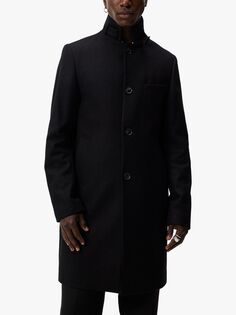 Пальто Holger Melton из смесовой шерсти J.Lindeberg, черный