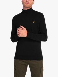 Джемпер с высоким воротником Lyle &amp; Scott, черный