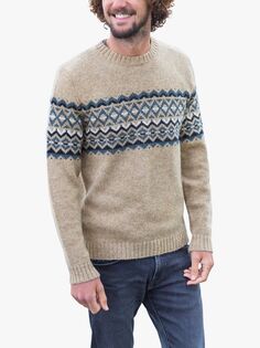 Джемпер с длинными рукавами Fair Isle Celtic &amp; Co., овсянка/мульти