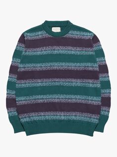 Классический пуловер с круглым вырезом Far Afield, зеленый/мульти