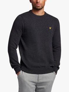 Джемпер с круглым вырезом из смеси овечьей шерсти Lyle &amp; Scott, уголь мергель