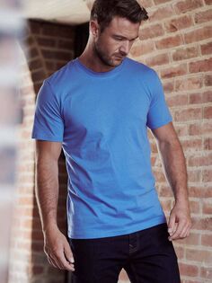 GOTS Органическая футболка с короткими рукавами для отдыха British Boxers, ярко-голубой