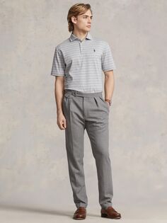 Рубашка-поло с короткими рукавами и полосками Ralph Lauren, андовер хизер/уайт