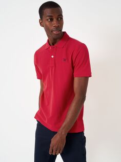 Классическая рубашка-поло из пике Crew Clothing, ярко-красный