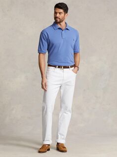 Сетчатая футболка-поло приталенного кроя Polo Big &amp; Tall Custom Ralph Lauren, синий/фиолетовый