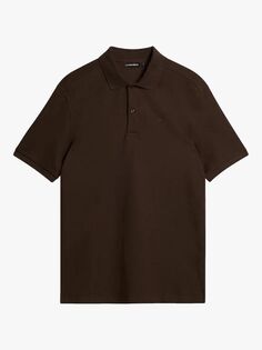 Хлопковая рубашка-поло Troy J.Lindeberg, коричневый