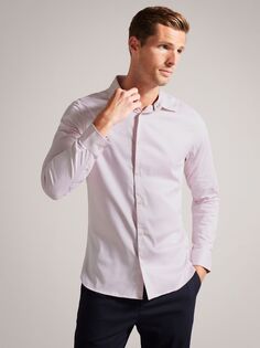 Рубашка с длинным рукавом Faenza с геометрическим рисунком Ted Baker, розовый