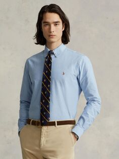 Оксфордская рубашка поло индивидуального кроя Ralph Lauren, бар синий