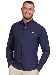 Классическая оксфордская рубашка Raging Bull, темно-синий