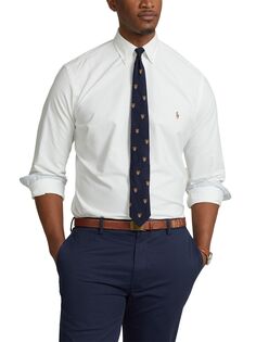 Спортивная рубашка Polo Big &amp; Tall с длинными рукавами Ralph Lauren, белый