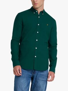 Рубашка Brewer из органического хлопка с длинными рукавами Farah, ботанический зеленый