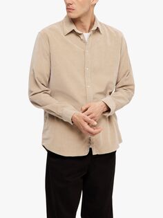 Вельветовая рубашка Owen из переработанного хлопка SELECTED HOMME, брин