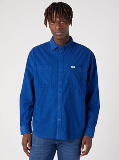 Свободная рубашка с двумя карманами Wrangler, синий