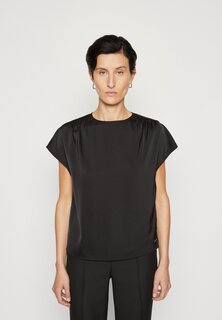 Базовая рубашка Calvin Klein SHINE GATHERED BLOUSE, черный