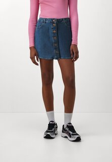 Юбка мини Vero Moda VMBRIANA SHORT SKIRT, цвет blue denim