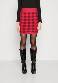 Юбка мини VILA VICHEKINA SHORT SKIRT, цвет beet red/love potion