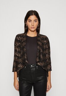 Блейзер VILA БОЛЕРО VINELY SEQUINS, цвет black/cobber