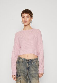 Свитшот ONLY ONLMIKANI CROP STRUCTURE O NECK, меланжевый пируэт