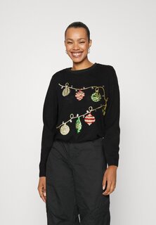 Свитшот ONLY ONLXMAS GLITTER DECO O NECK, черный