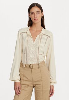 Блузка Lauren Ralph Lauren BOTILLY LONG SLEEVE, цвет mascarpone cream