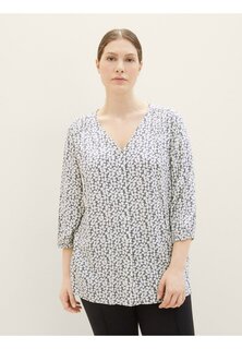 Блузка TOM TAILOR MIT V-AUSSCHNITT, цвет grey floral design
