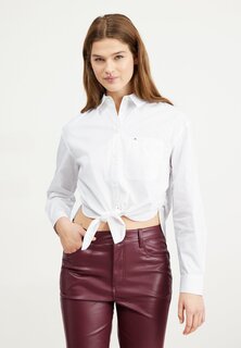 Блузка Tommy Jeans FRONT TIE SHIRT, белый