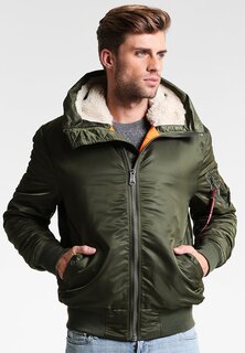 Куртка Alpha Industries MA-1 HOODED, темно-зеленый