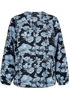 Блузка Zizzi С V-ОБРАЗНЫМ ВЫРЕЗОМ И ПРИНТОМ, цвет black b flower aop