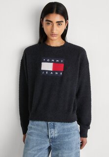 Свитшот Tommy Jeans ЦЕНТРАЛЬНЫЙ ФЛАГ, черный