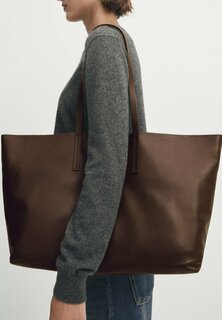 Большая сумка Massimo Dutti, темно-коричневый