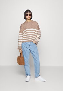 Свитшот Vero Moda Petite VMHURRICANE ONECK, цвет brown lentil/white birch