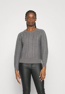 Свитшот Vero Moda Petite БЛУЗКА ВМПРИЯ С О-ШЕИ, цвет grey melange