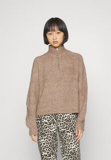 Свитшот Vero Moda Petite МОЛНИЯ ВММИЛИ, цвет brown lentil melange