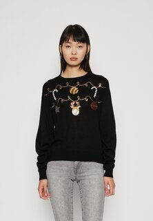 Свитшот Vero Moda VMGARLAND O NECK XMAS, черный гребень