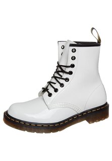 Ботильоны на шнуровке Dr. Martens ОРИГИНАЛ &quot;1460 ЧЕРНЫЙ ПАТЕНТ&quot;, цвет white patent