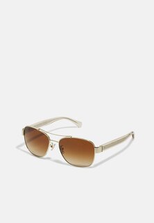 Солнцезащитные очки Coach, светло-золотые
