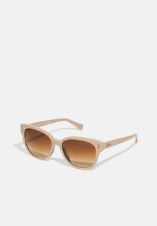 Солнцезащитные очки Ralph Lauren, блестящие однотонные бежевые.