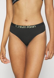 Стринги Calvin Klein Underwear МОДЕРН СТРИНГИ, цвет black/sunny lime