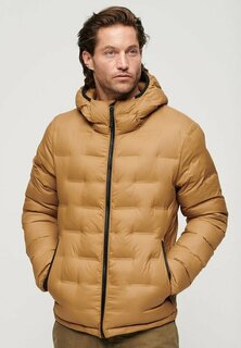 Куртка Superdry КОРОТКИЙ СТЁГАНОЙ ПУХОВИК, цвет dark tobacco brown