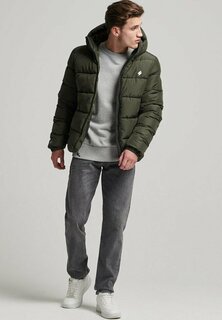 Куртка Superdry ПУФФЕР, цвет dark moss green