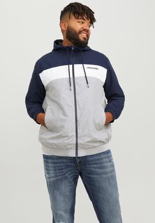 Ветровка Jack &amp; Jones JJERUSH HOOD, цвет navy blazer/white/light grey melange