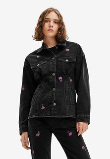 Джинсовая куртка Desigual FLORAL TRUCKER, черный