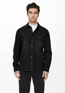 Джинсовая куртка Only &amp; Sons, цвет black denim