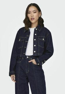 Джинсовая куртка ONLY LANGÄRMELIGE, цвет dark blue denim