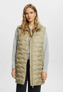 Жилет Esprit LANGE STEPP, цвет khaki beige