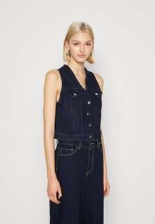 Жилет ONLY ONLEMMA CROP, цвет dark blue denim