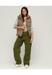 Жилет Superdry ЭВЕРЕСТ, цвет fossil brown