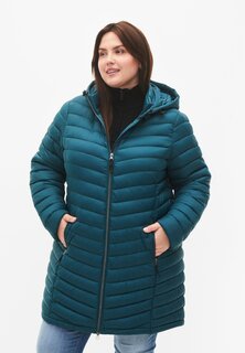 Зимнее пальто Zizzi GESTEPPTE LEICHTGEWICHTS MIT ABNEHMBARER UND PASCHEN, темно-бирюзовый