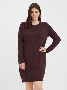 Платье Vero Moda Curve LS, цвет winetasting